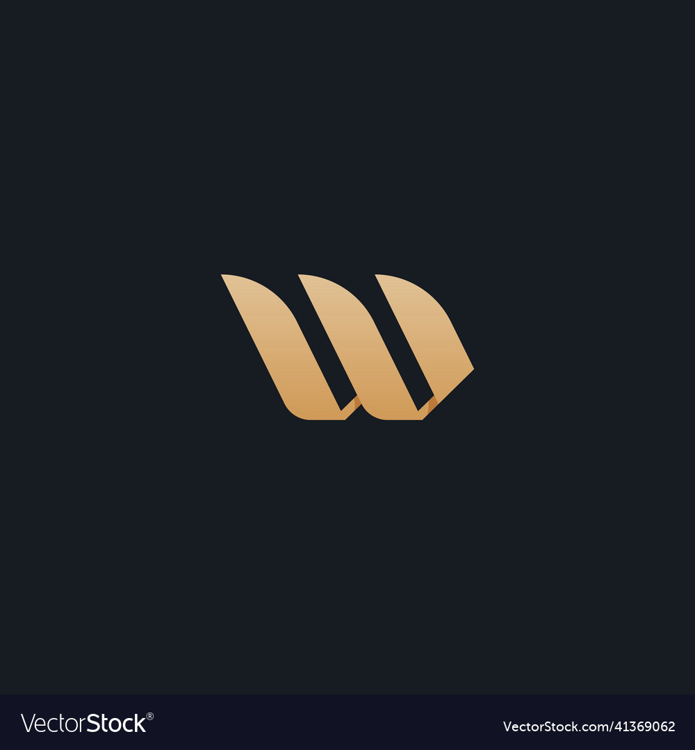 Initial w monogram logo template based vector image Initial w monogram logo template based