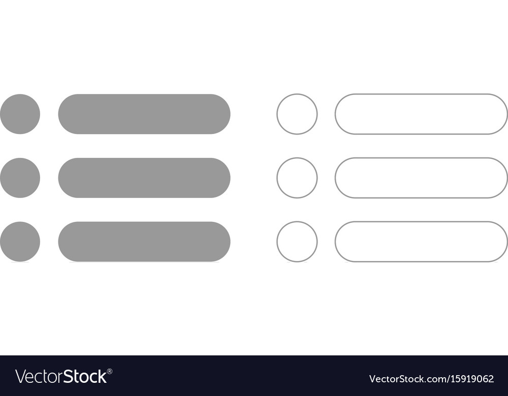 List grey set icon