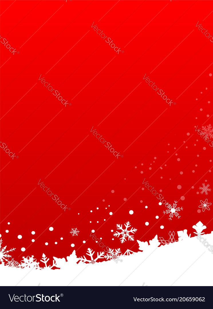 Red snowflake scene