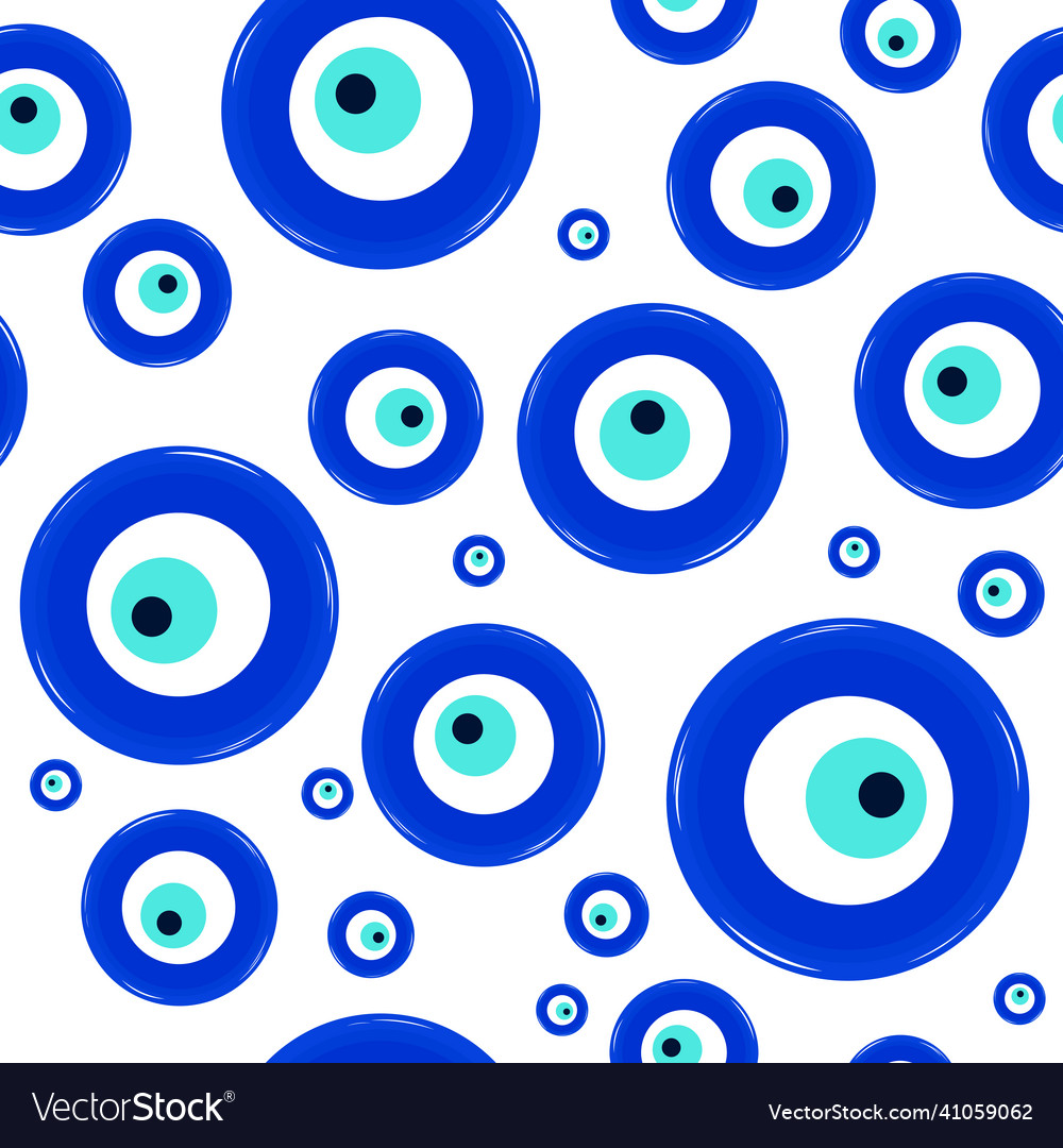 Seamless pattern of amulet against the evil eye