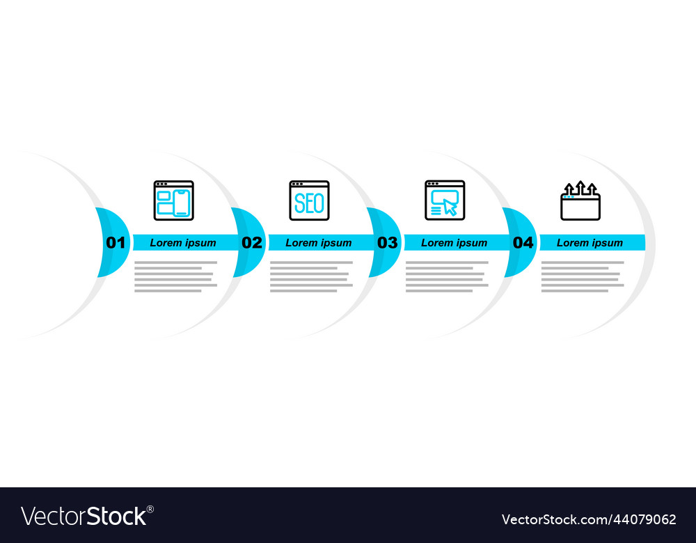 Set line browser window ui or ux design seo vector image Set line browser window ui or ux design seo