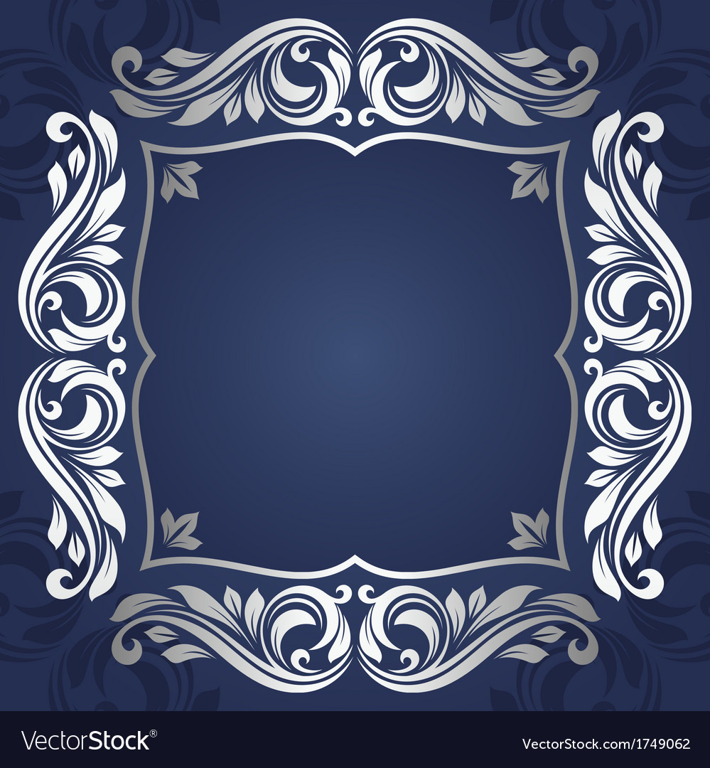 Silver frame Royalty Free Vector Image - VectorStock