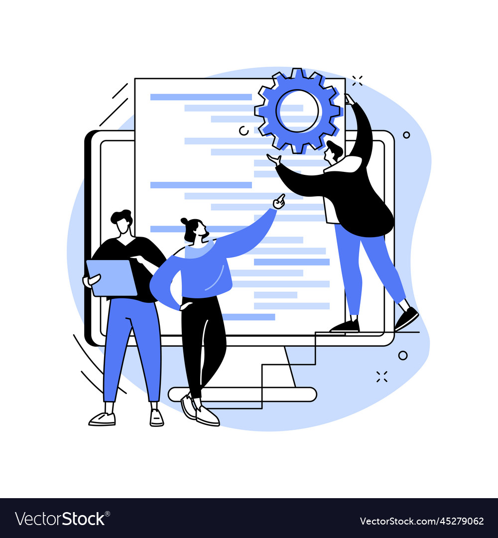 Software development team abstract concept vector image Software development team abstract concept