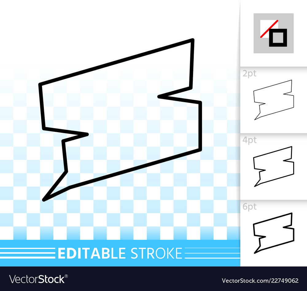 Speech bubble simple badge black line icon