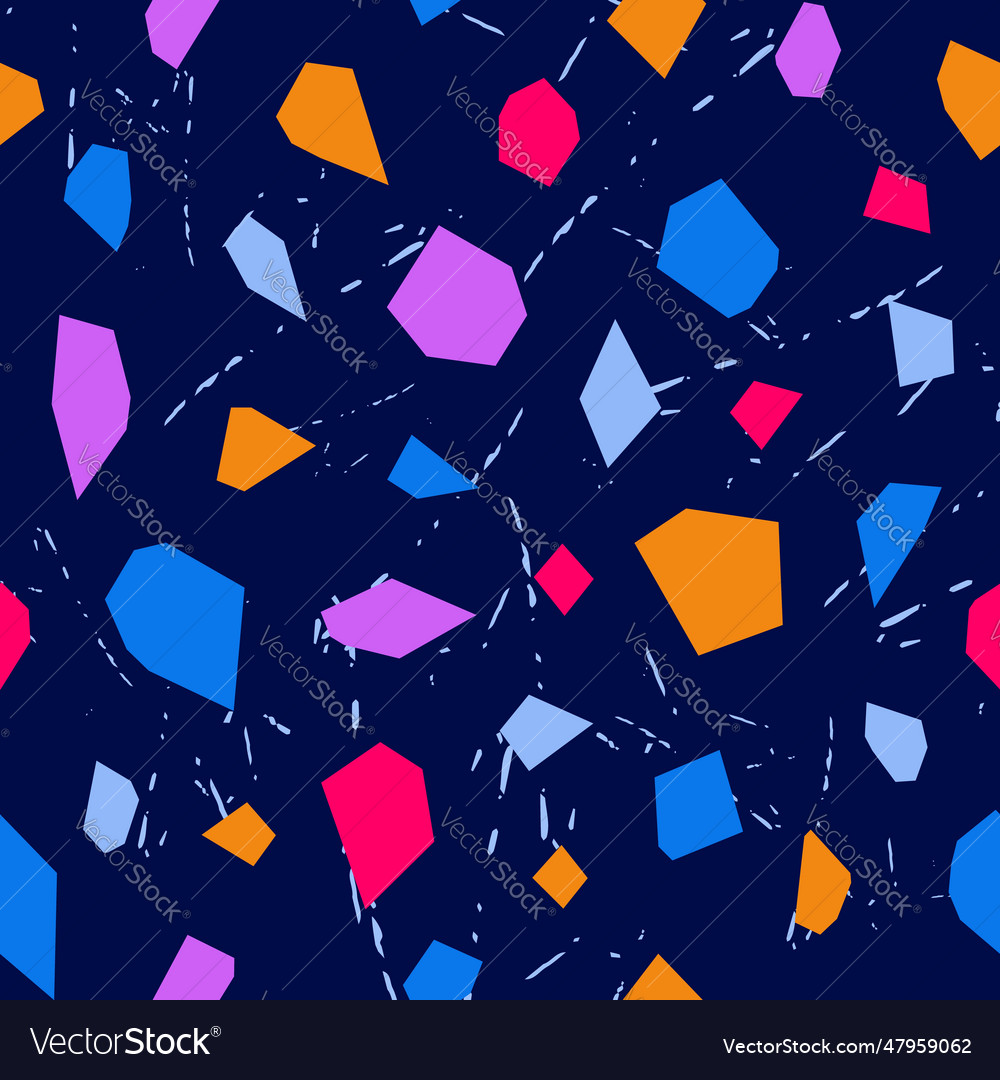 Terrazzo mosaic pattern on texture dark background