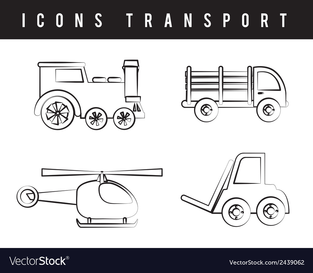 Transport design over white background