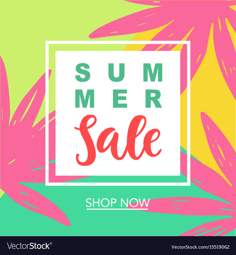 Tropical Summer Sale Banner