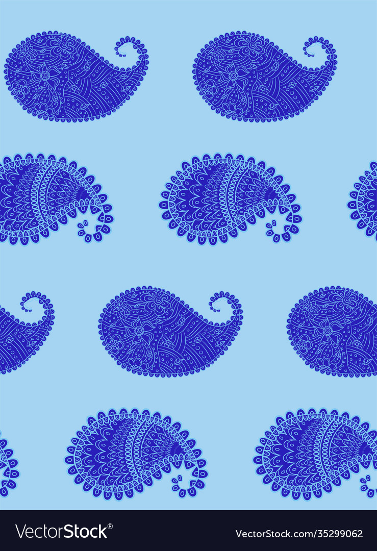 Turkish cucumber pattern in classic style