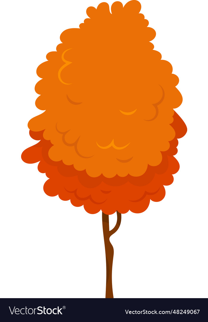 Autumn tree plant Royalty Free Vector Image - VectorStock