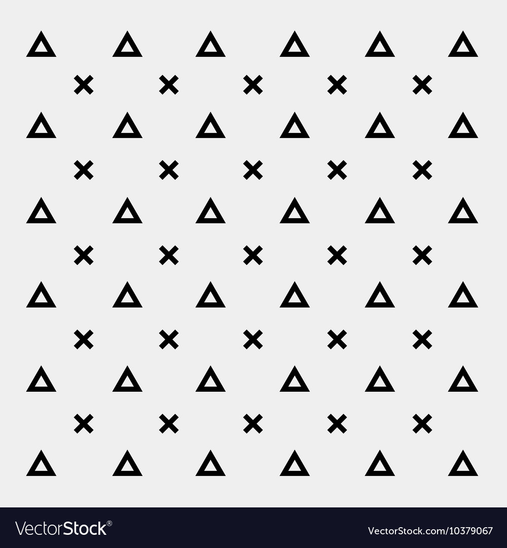 Black and white pattern background triangle retro