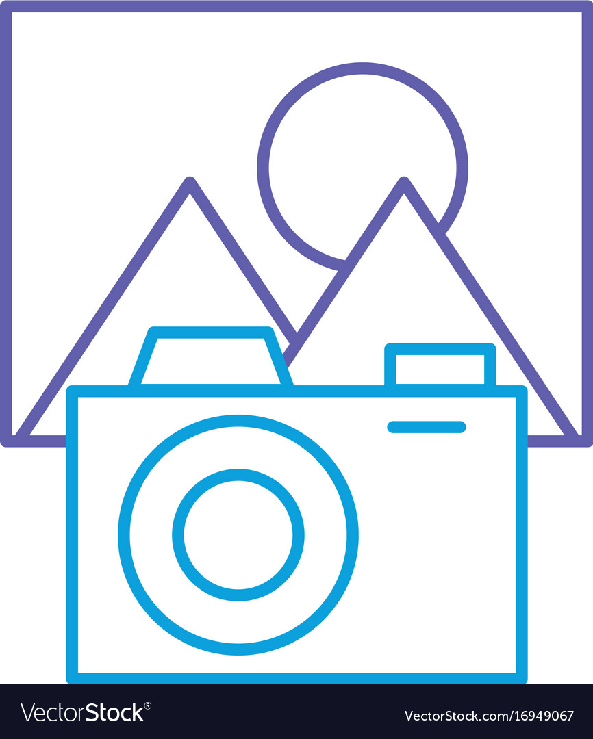 Camera with picture file isolated icon