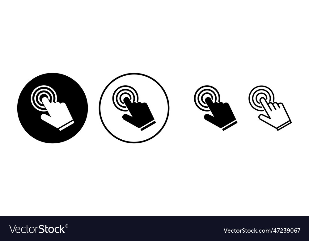 Click icon cursor pointer sign vector image Click icon cursor pointer sign
