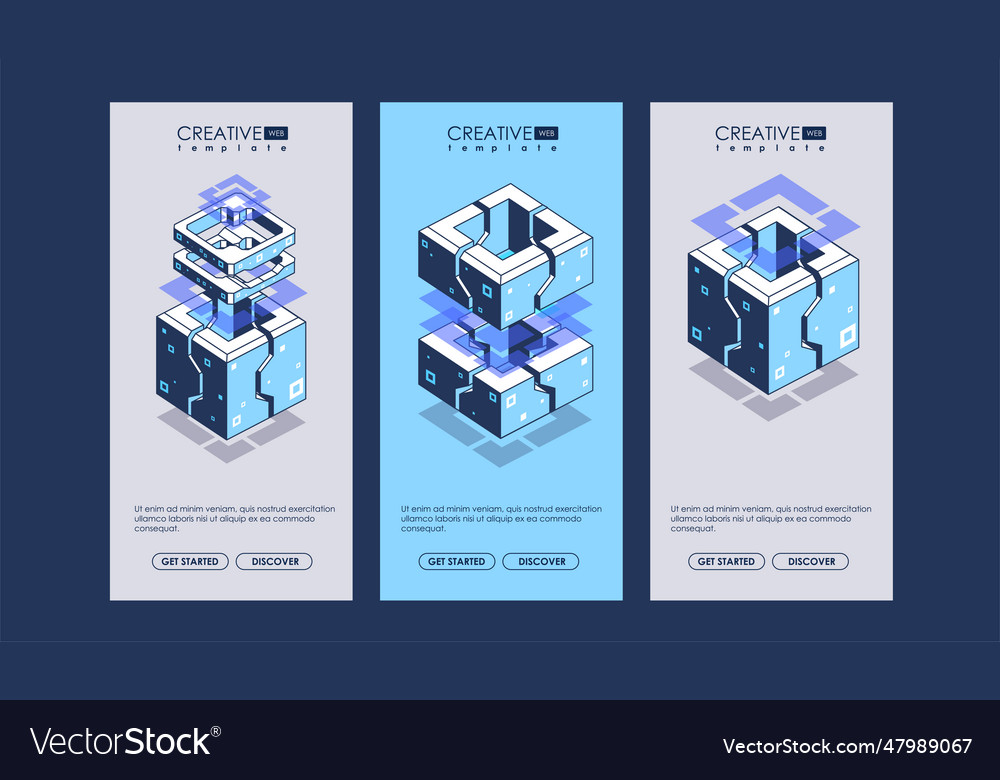 Data visualization abstract geometric elements