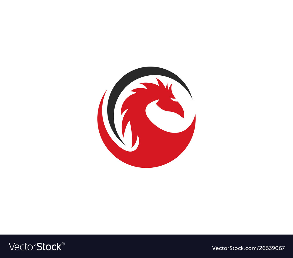 Dragon logo template Royalty Free Vector Image