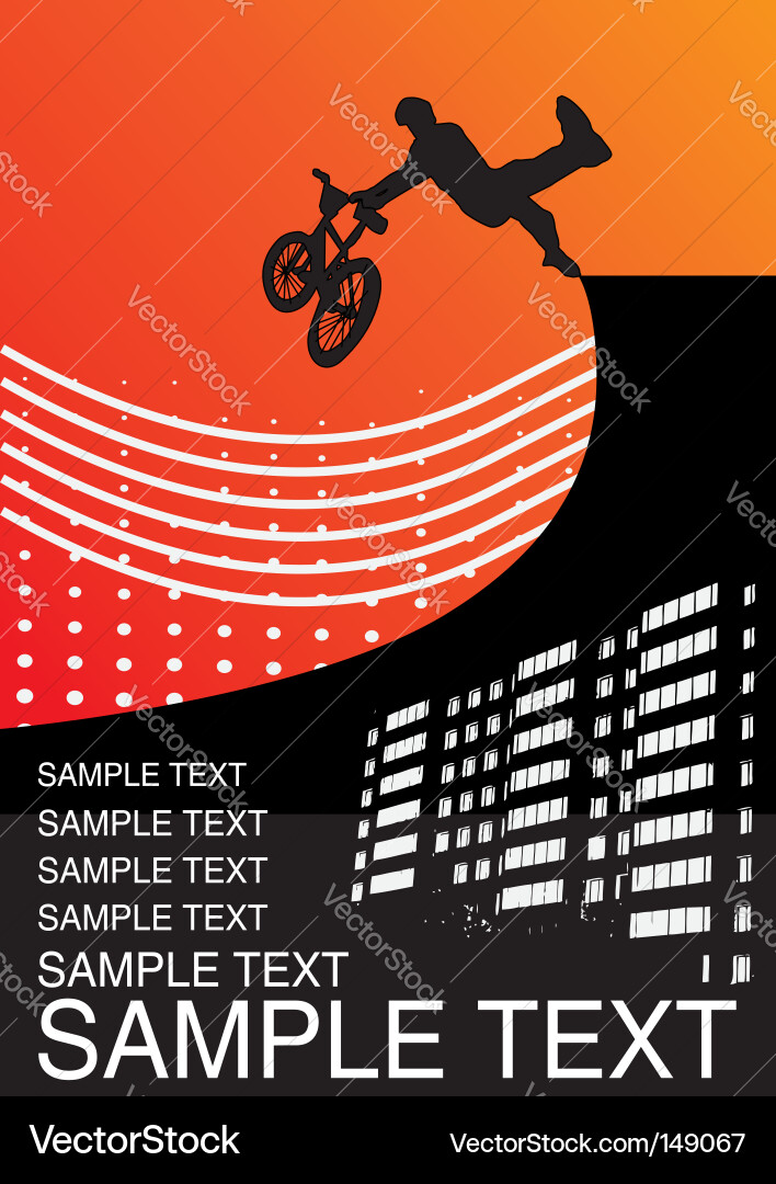 Guy on BMX Royalty Free Vector Image - VectorStock