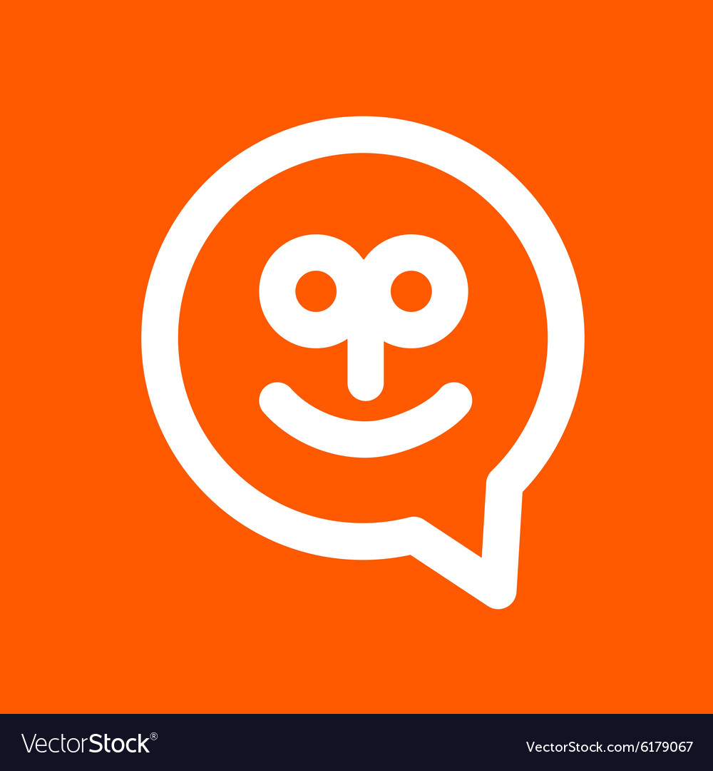 Happy smile speech-bubble Royalty Free Vector Image