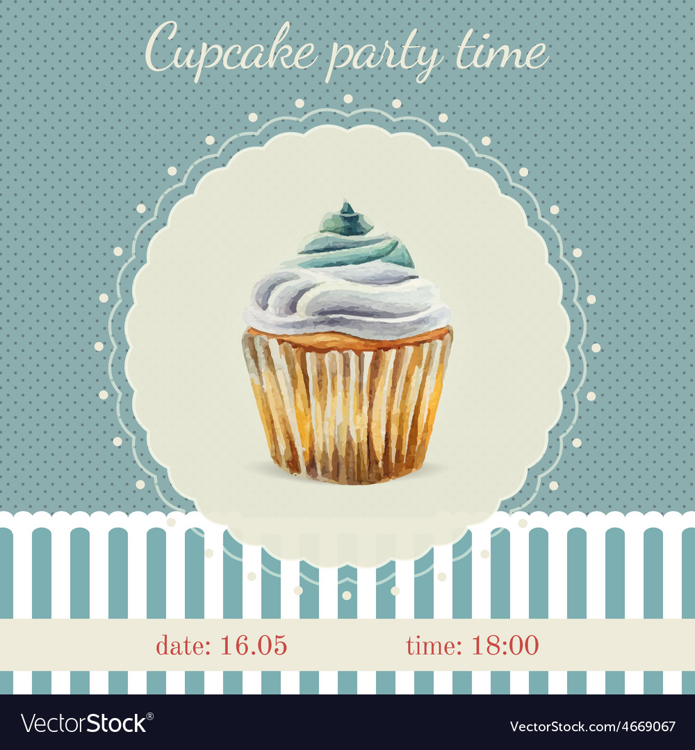 invitation template with watercolor