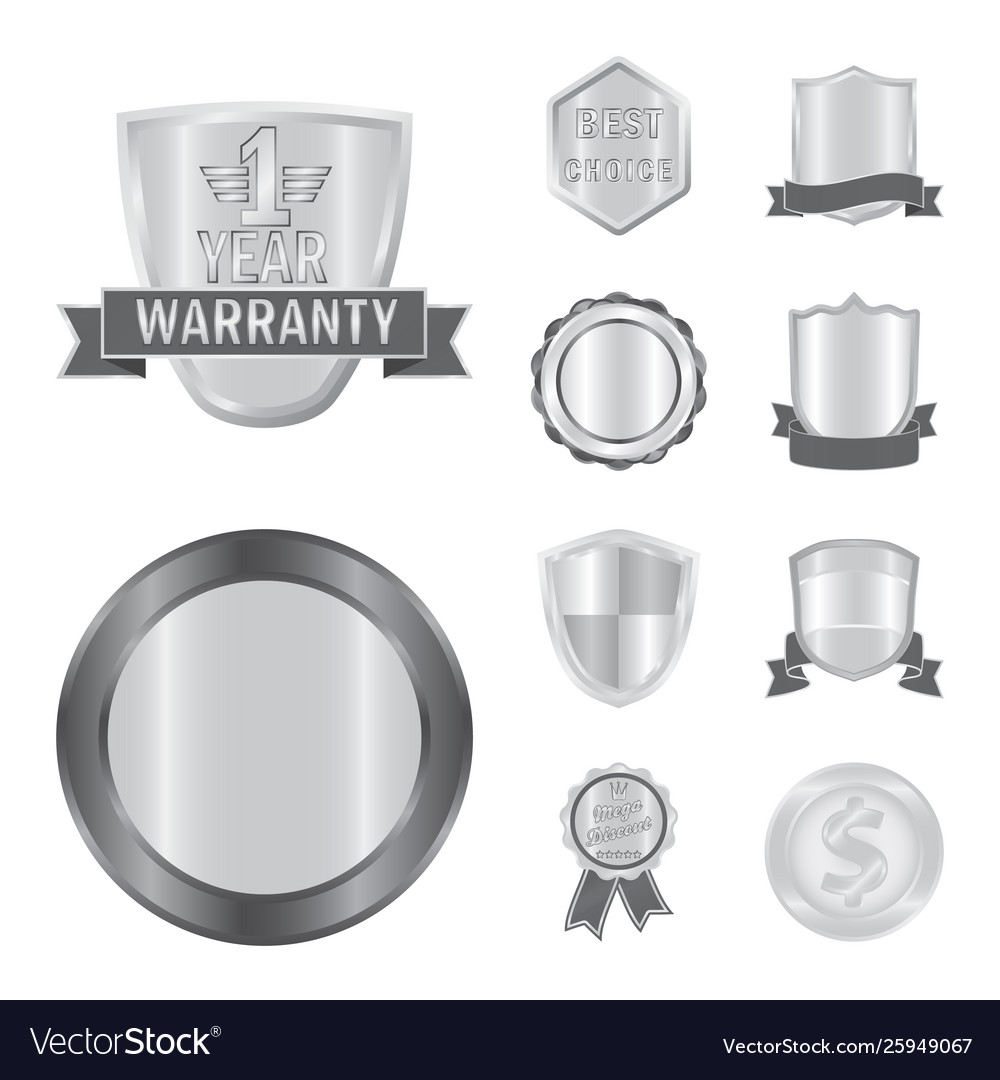 Isolated object emblem and badge icon set