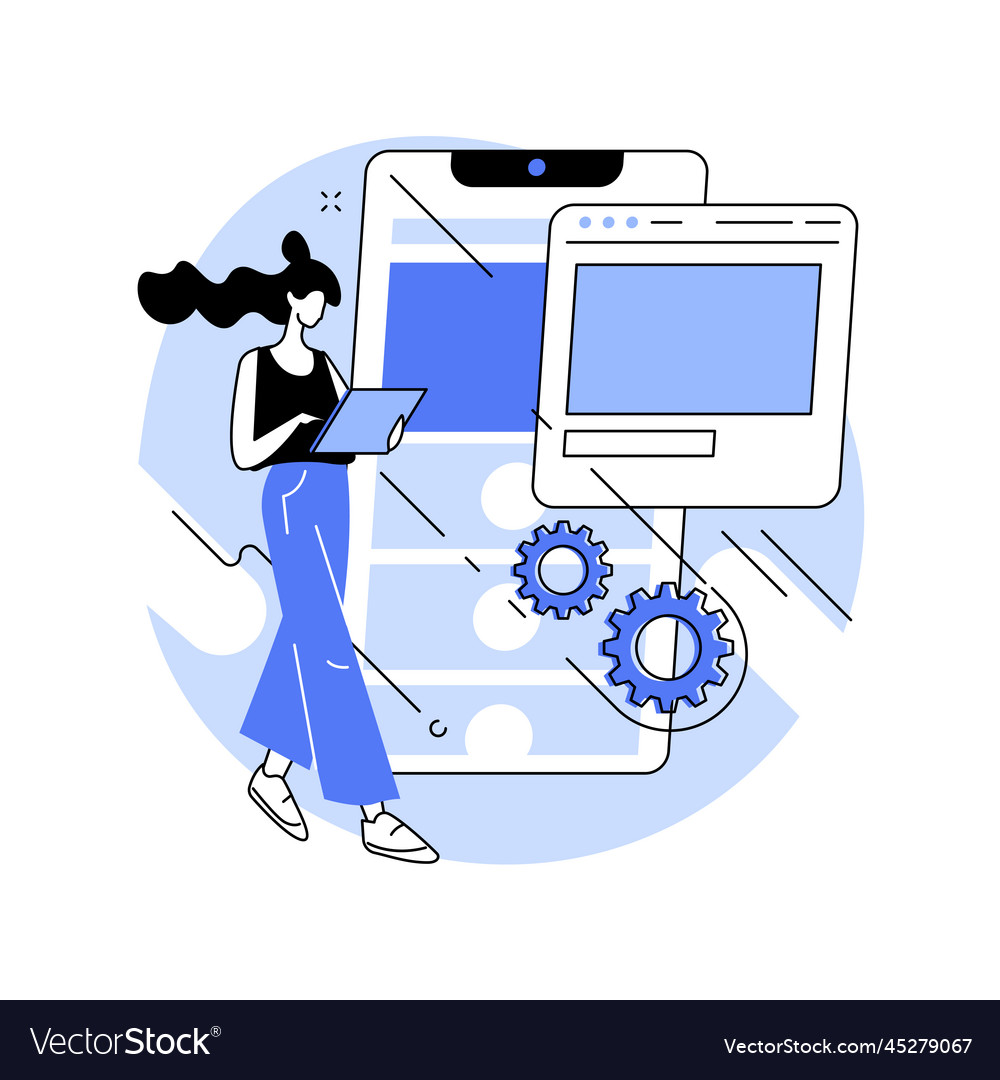 Microsite development abstract concept