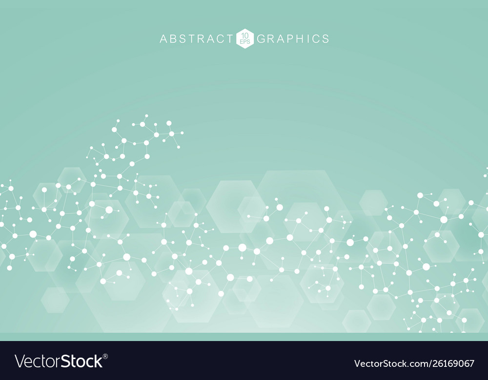 Science network pattern connecting lines and dots