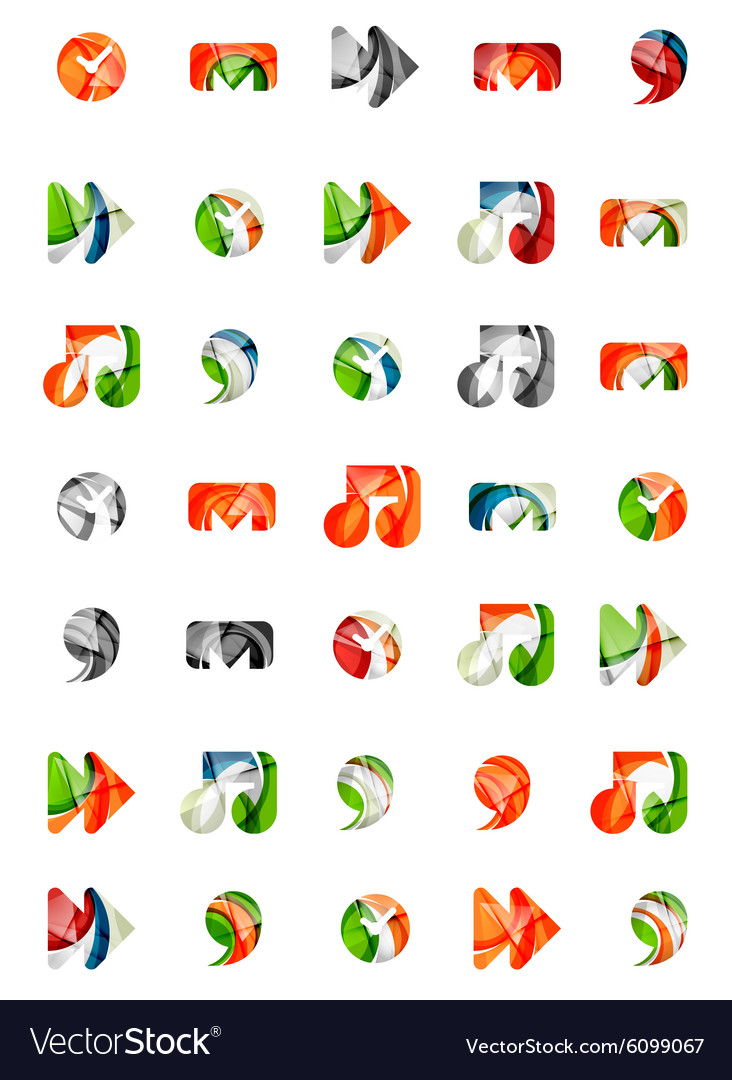 Set of abstract universal web icons business