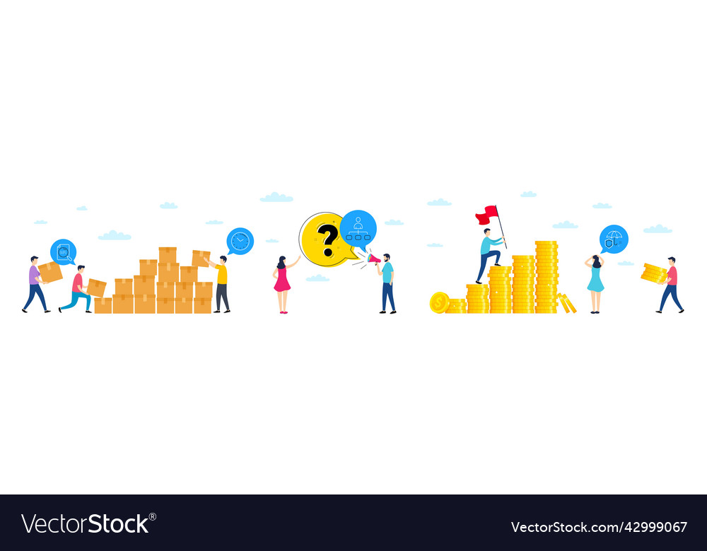 Set of management time and search file line icons vector image Set of management time and search file line icons