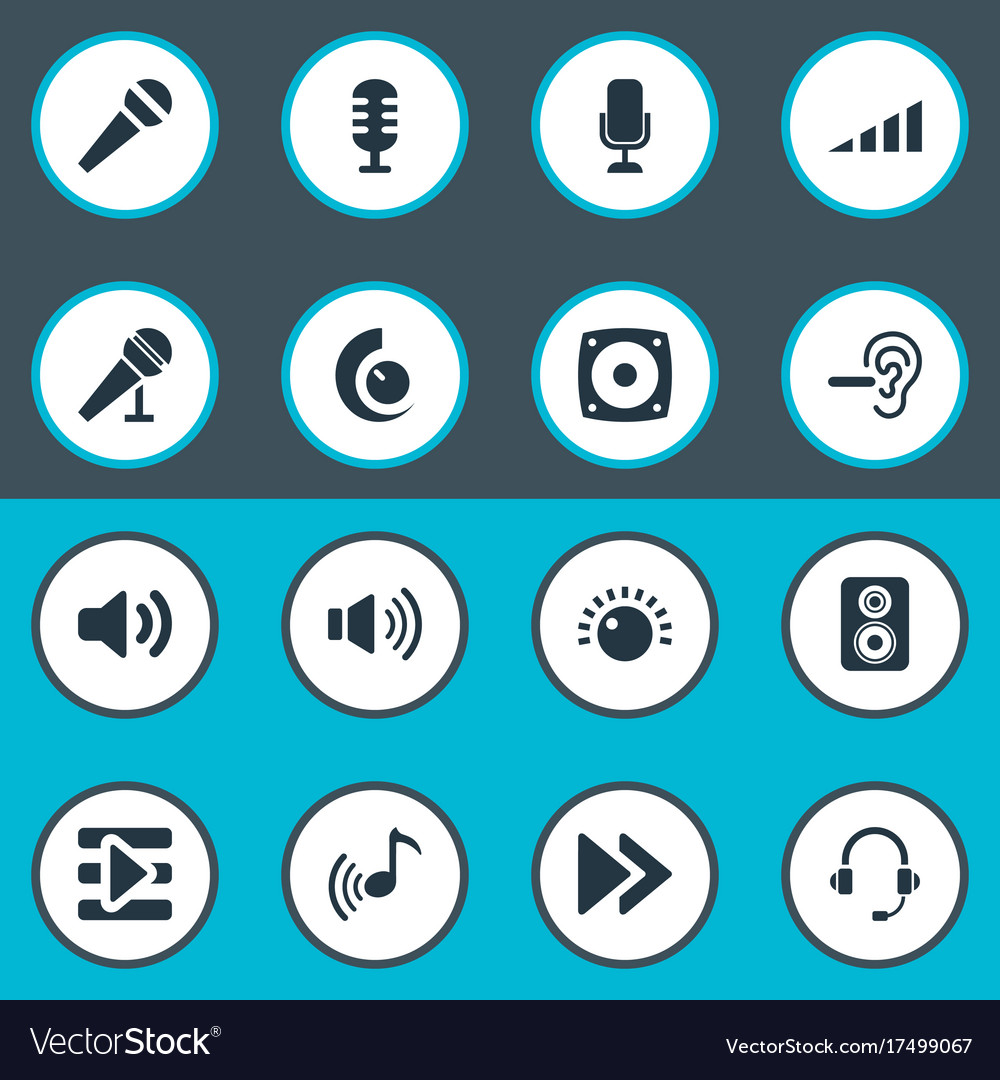 Set of simple sound icons