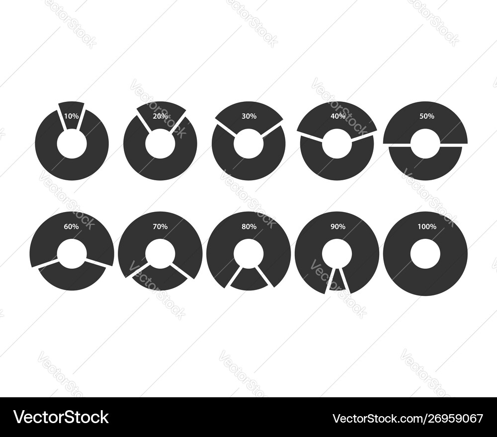 Setzen Sie Pie-Chart-Symbole Kreisdiagramm-Sammlung