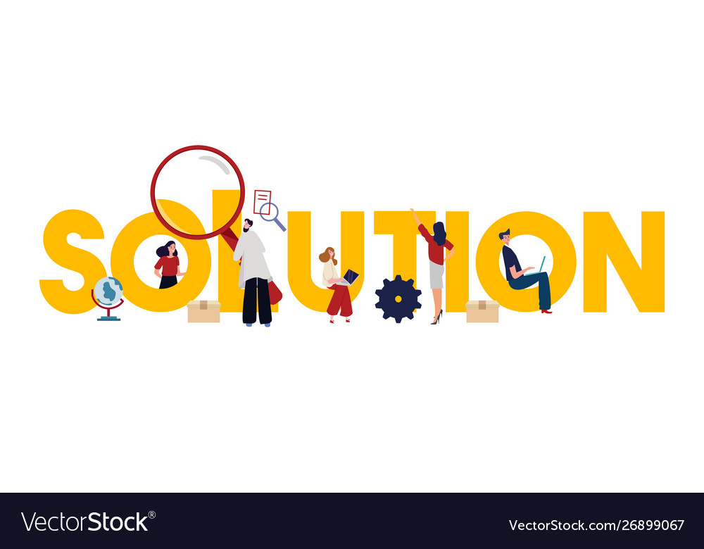 Lösung Problemlösung gemeinsam Suche nach Ideen vector image Lösung Problemlösung gemeinsam Suche nach Ideen
