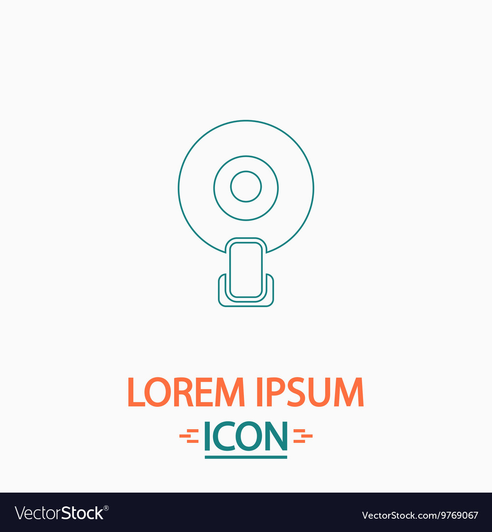 Web camera computer symbol vector image Web camera computer symbol