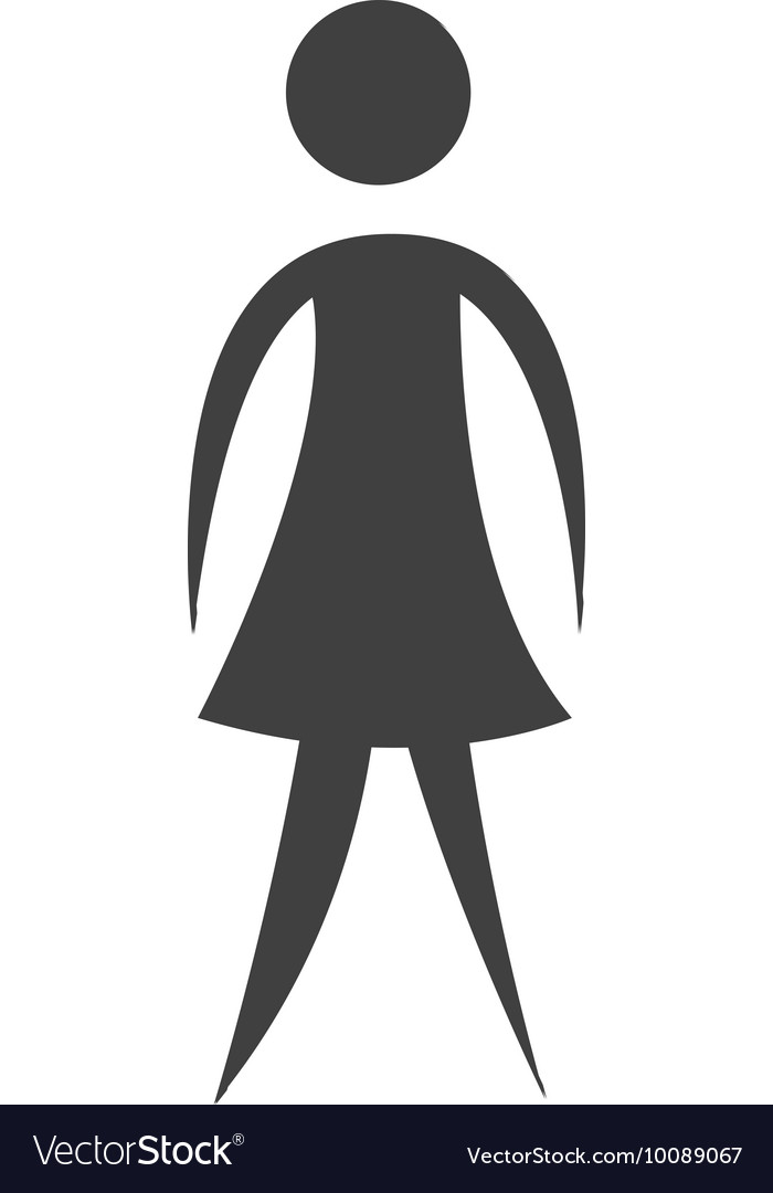 Woman female silhouette isolated icon