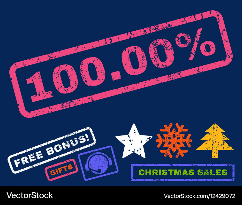 10000 percent rubber stamp Royalty Free Vector Image