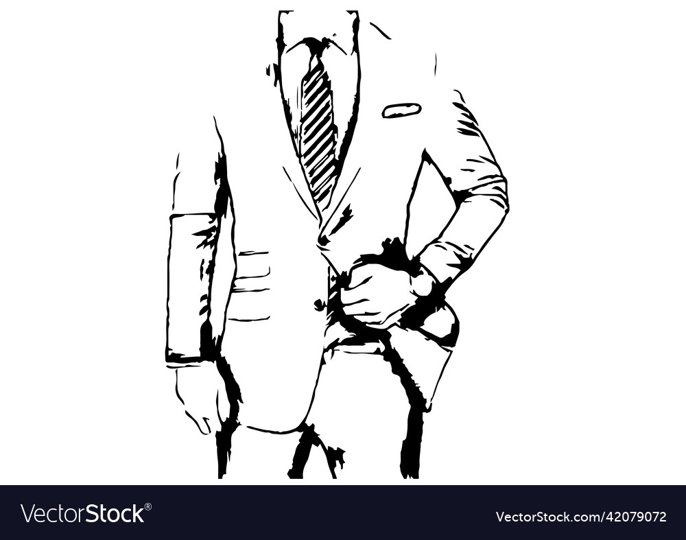 A young business men wear hand watch