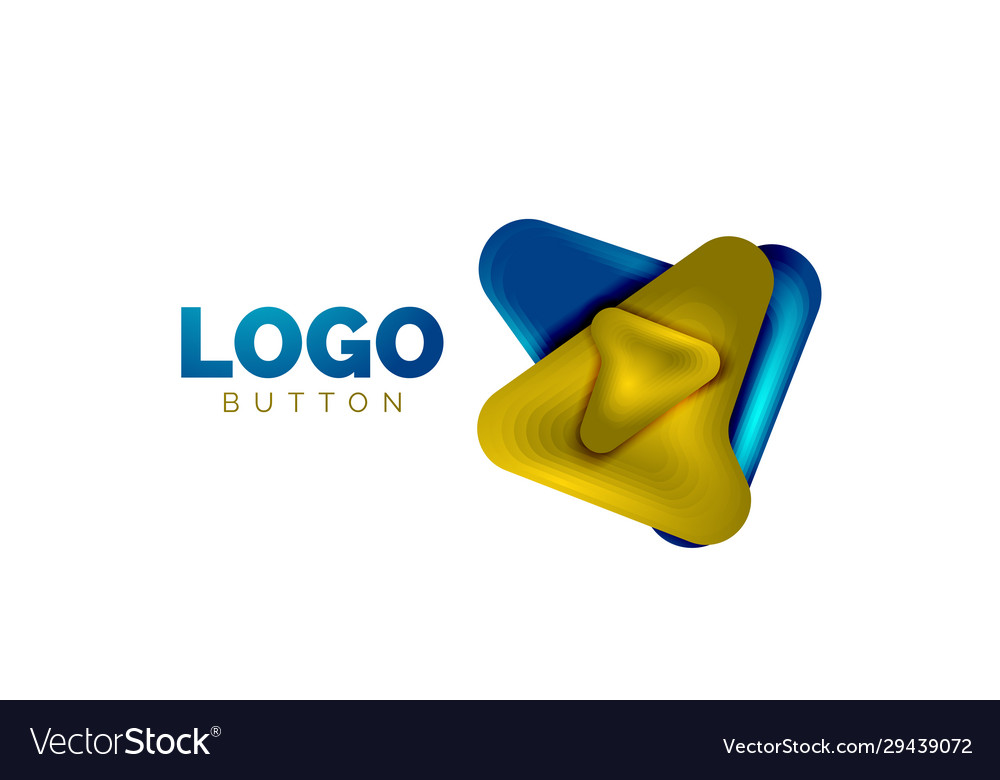 Pfeil-Logo-Vorlage oder spielen Download-Taste vector image Pfeil-Logo-Vorlage oder spielen Download-Taste