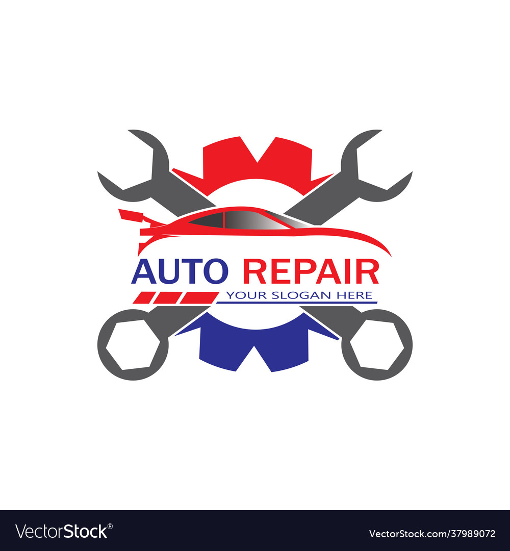 Auto repairing logo automotive Royalty Free Vector Image