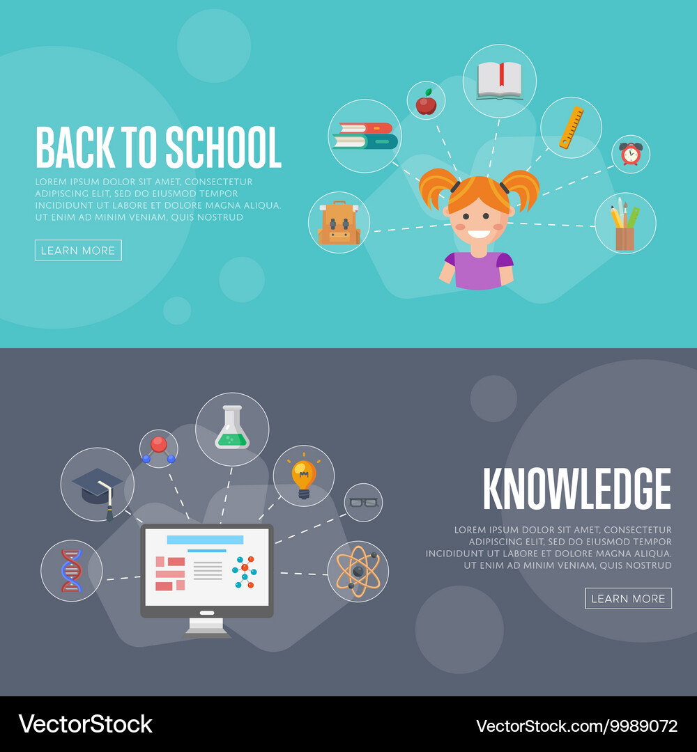 Back to school concept Royalty Free Vector Image