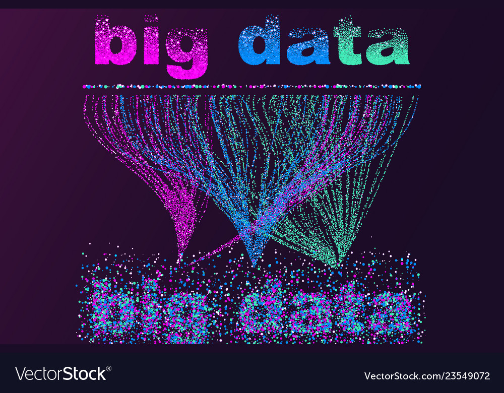 Big data visualization network futuristic vector image Big data visualization network futuristic