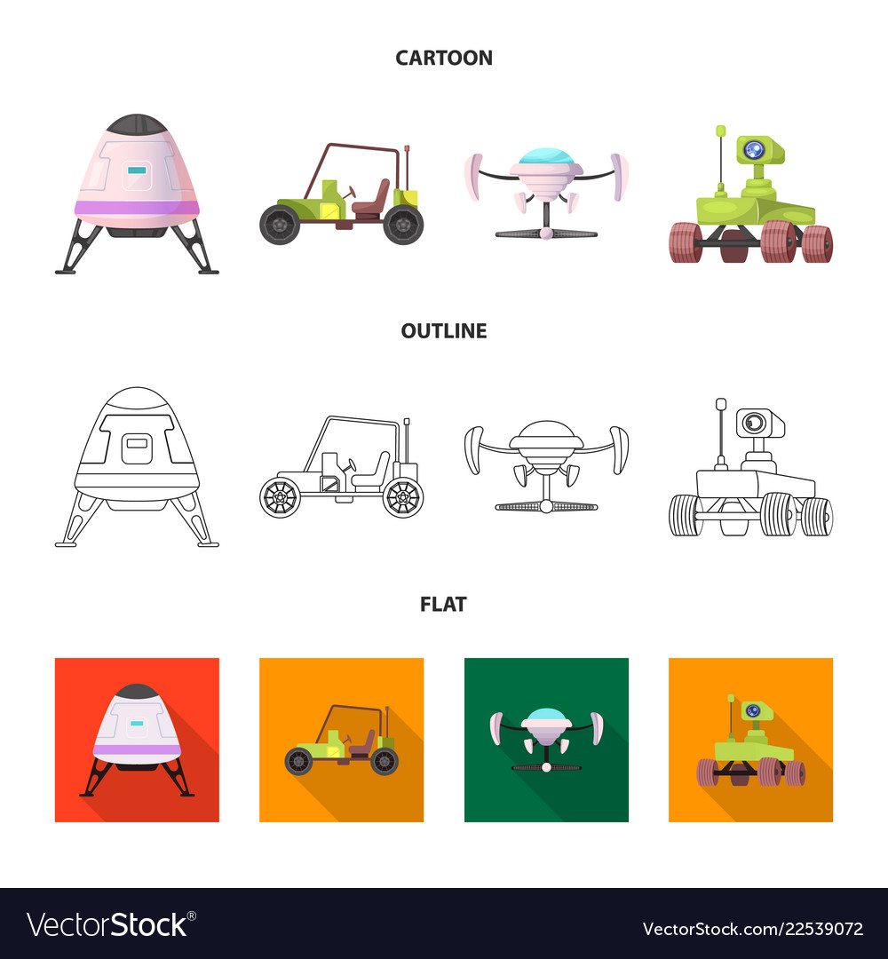 Design of mars and space symbol set