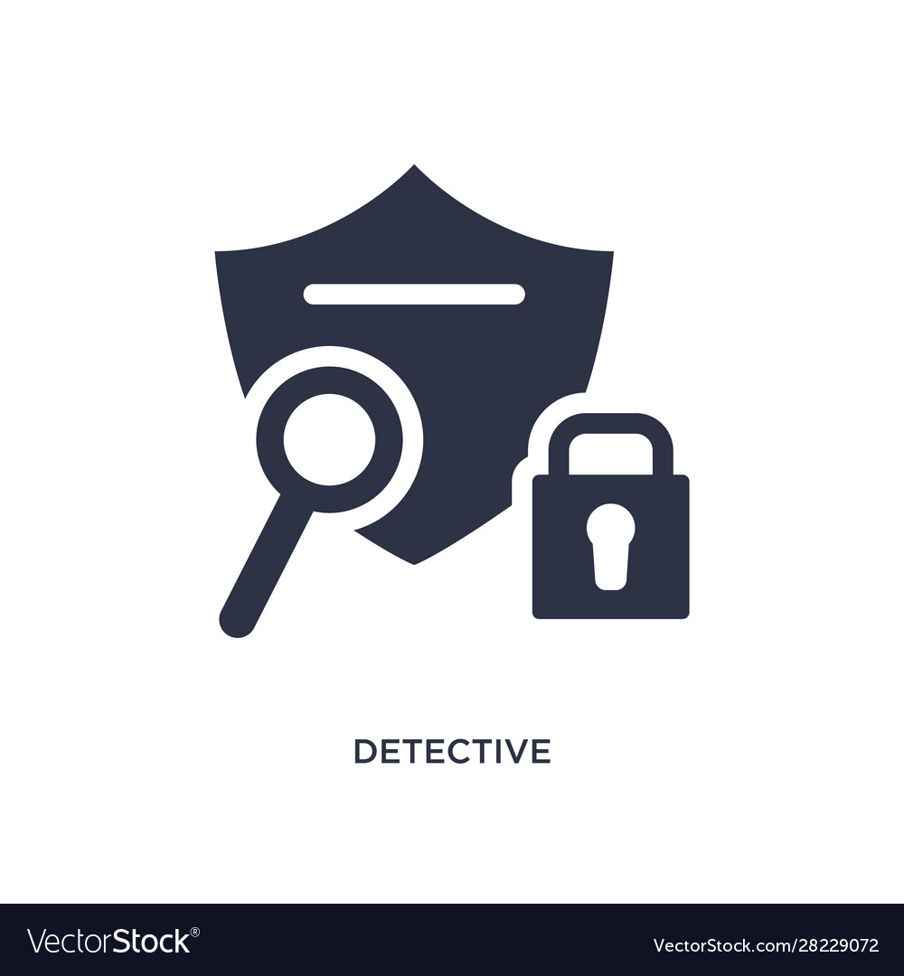 Detective Icon auf weißem Hintergrund einfaches Element