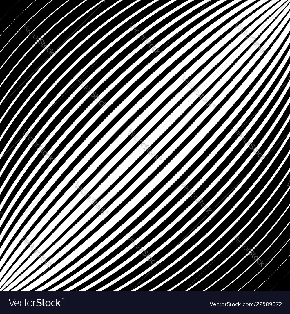 Diagonal lines stripes with convex distortion vector image Diagonal lines stripes with convex distortion