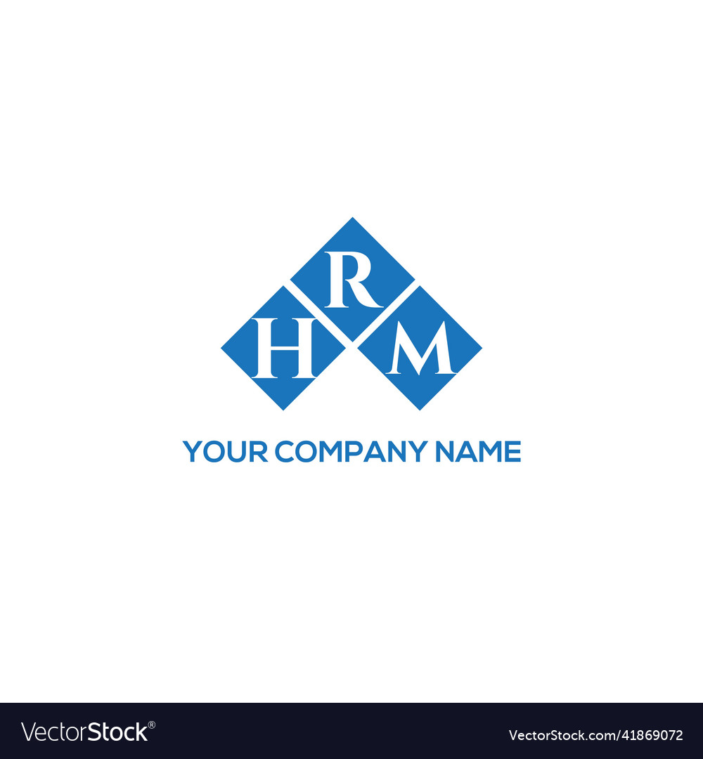 Hrm letter logo design on white background Vector Image