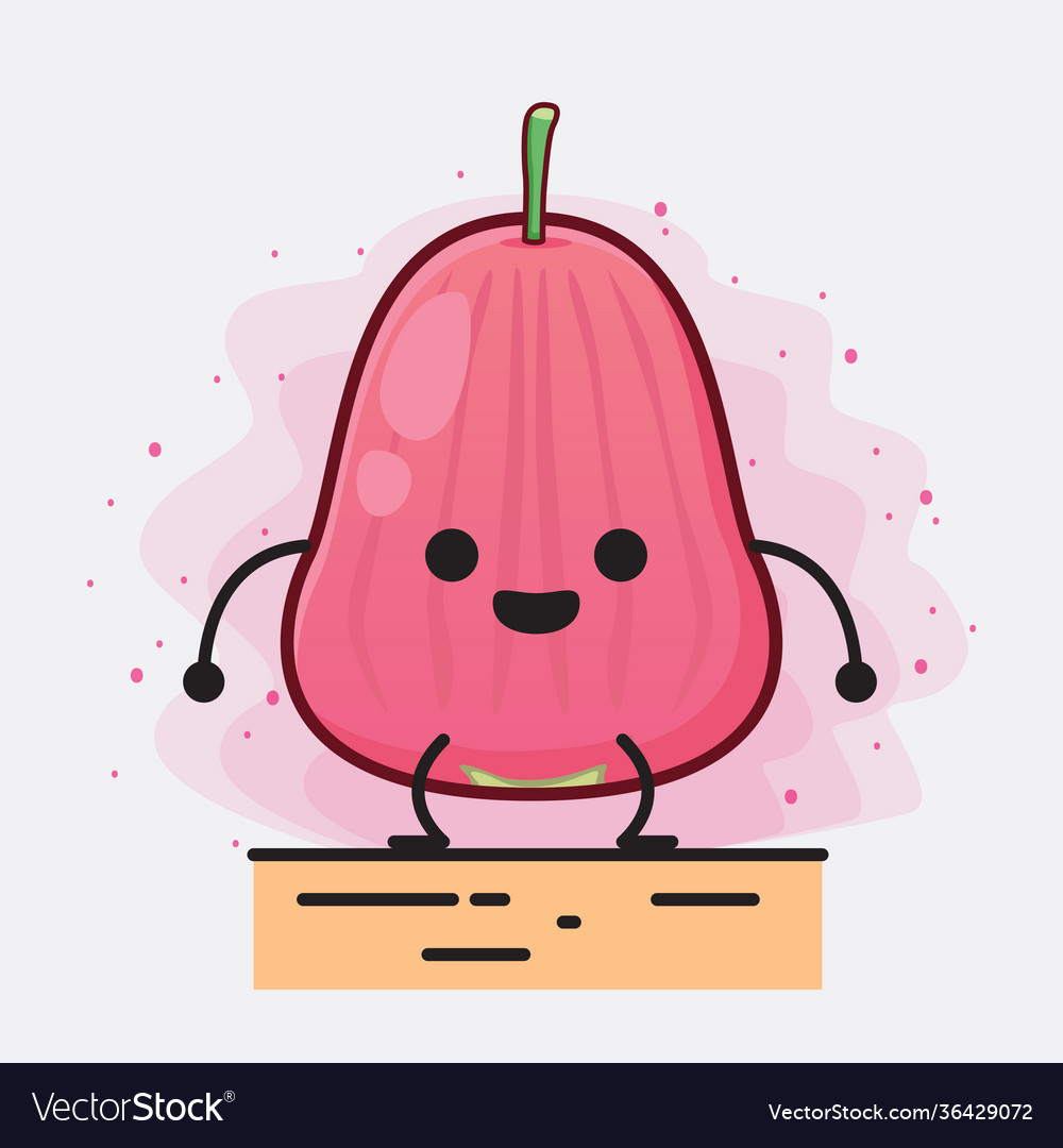Java apple fruit cute character with simple face