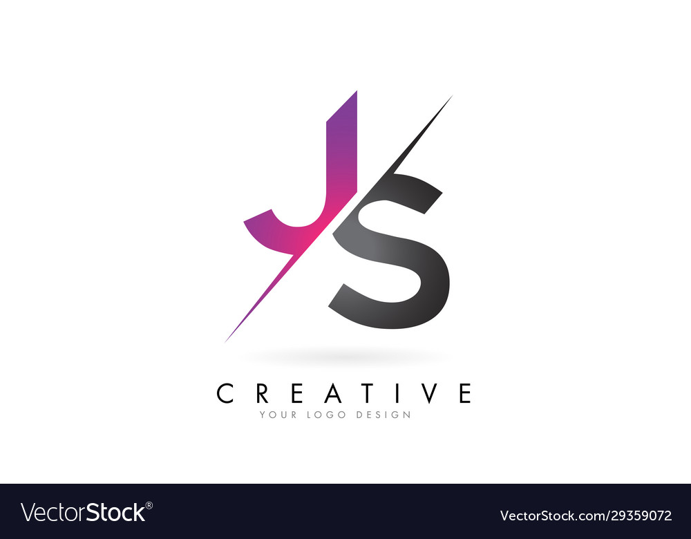 Js j s letter logo with color block design Vector Image