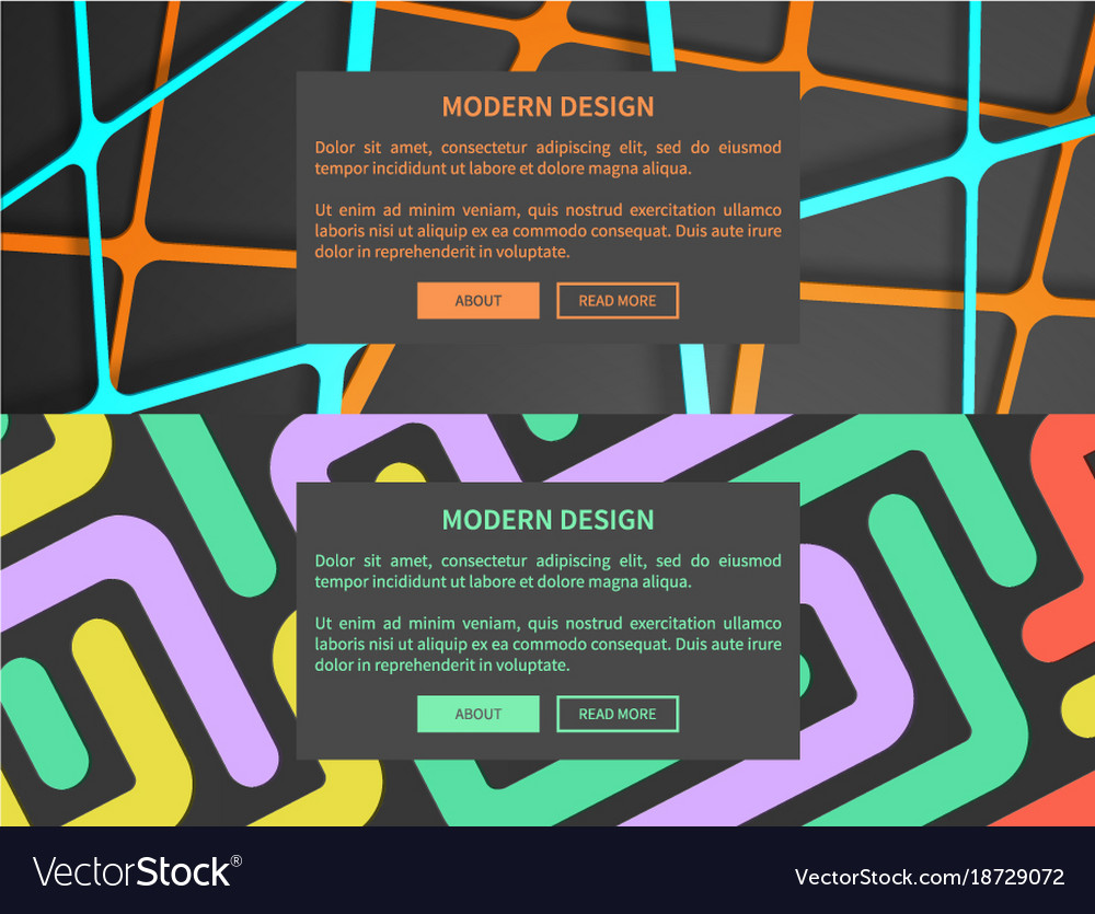 Modern design web pages set