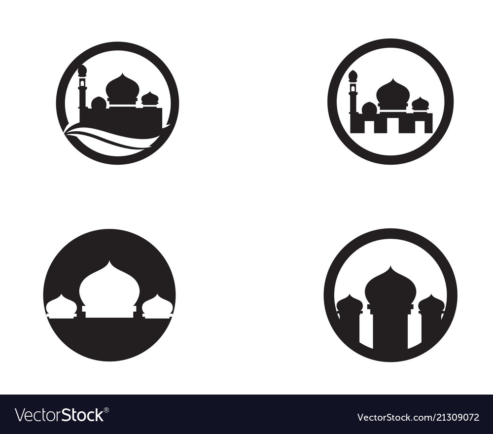 Mosque icon design template Royalty Free Vector Image