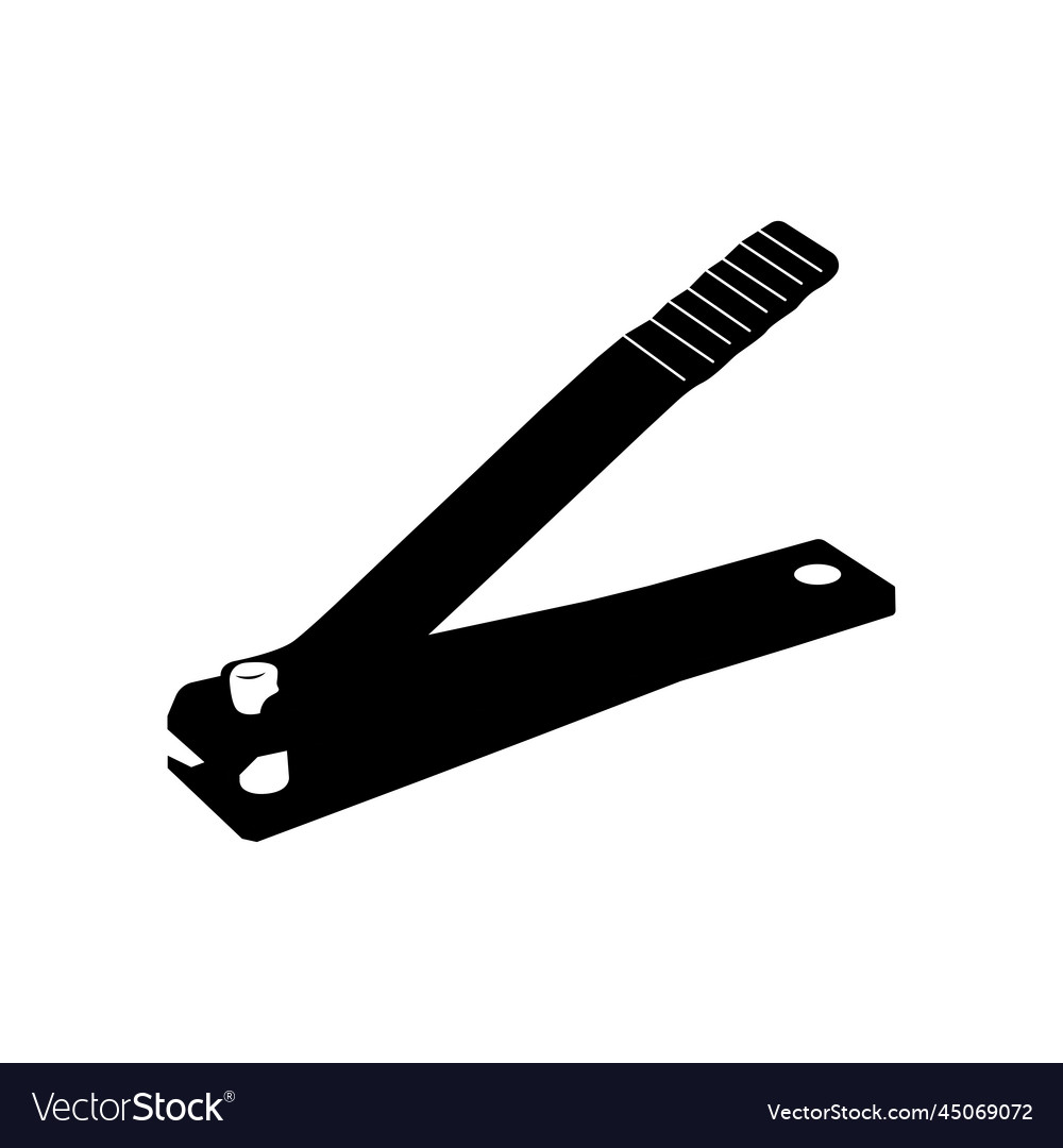 Nail clipper black and white icon design element Vector Image Nail clipper black and white icon design element