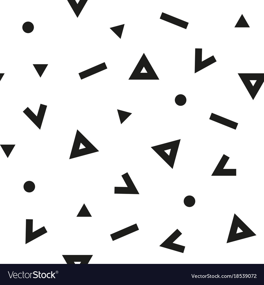Seamless abstract black pattern with triangles