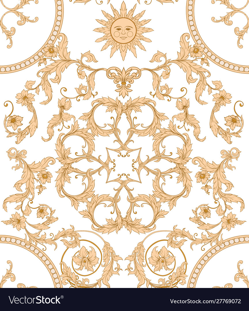 Seamless pattern background in baroque