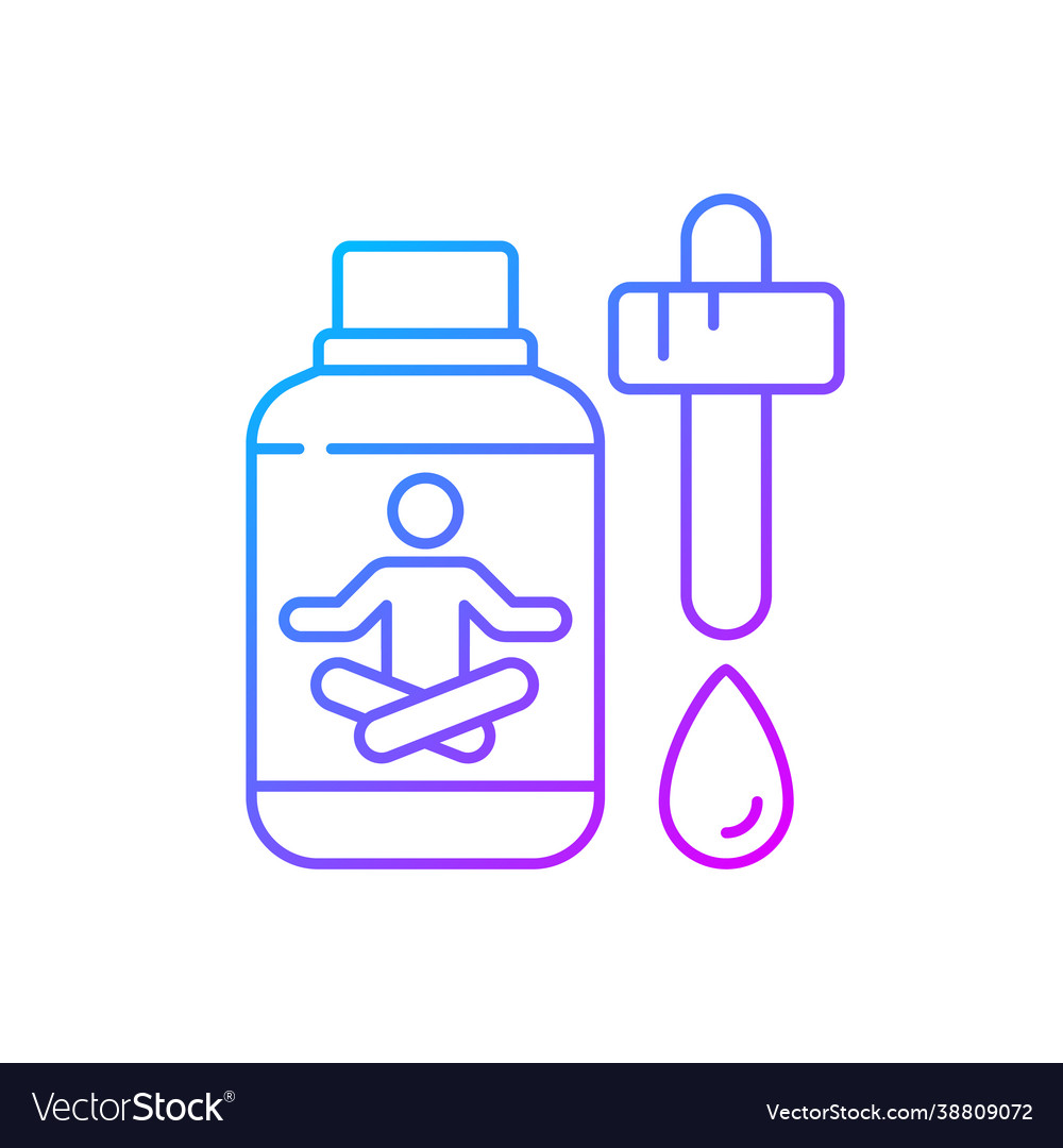 Sedative drops gradient linear icon