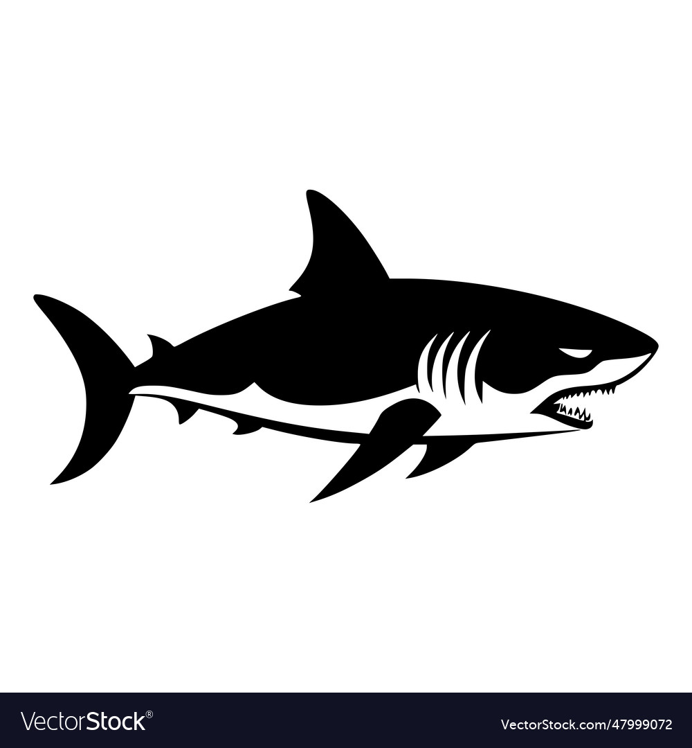 Shark fish animal logo Royalty Free Vector Image